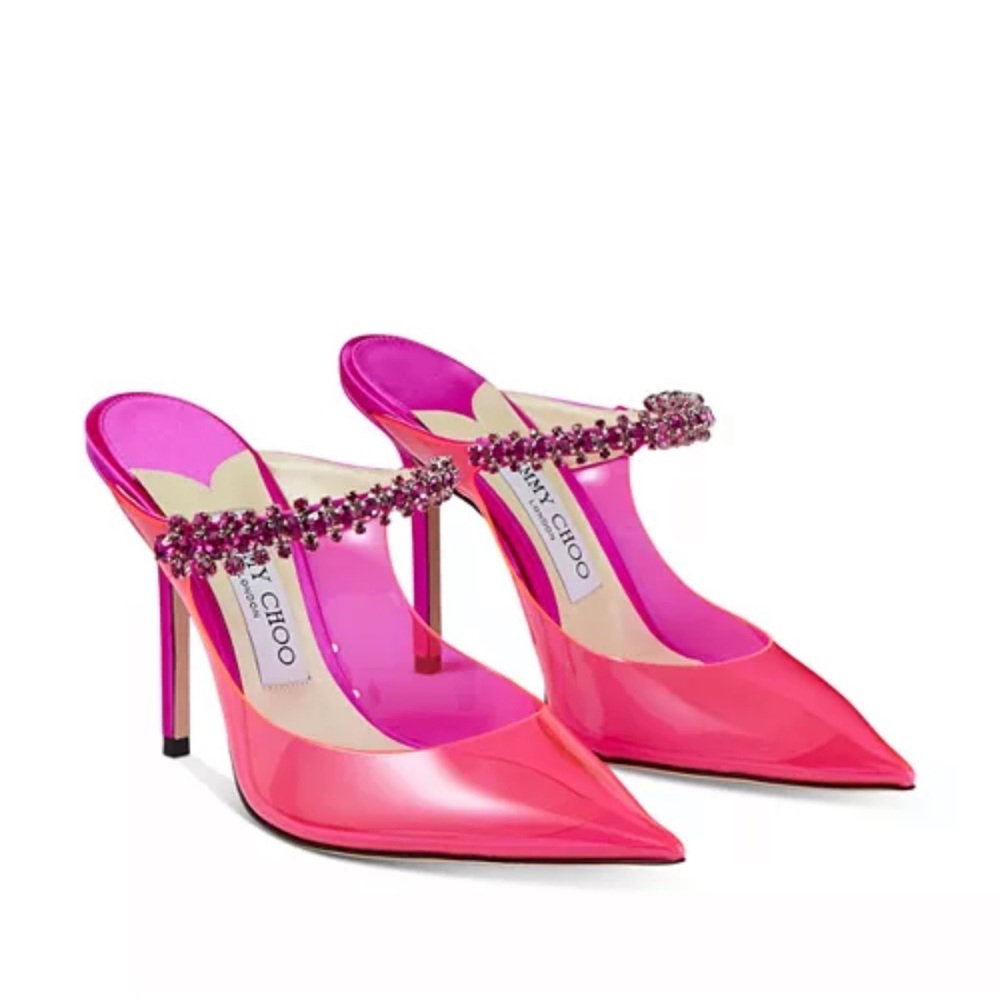 Jimmy Choo Plexi Crystal Bing Pumps 36.5